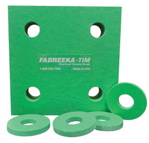 fabreeka plate and washer, structural thermal break material, TIM, structural break plate and washer